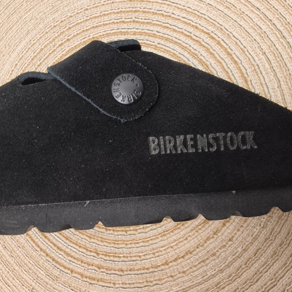 Birkenstock Boston Black Suede Clogs | Narrow Fit - Picture 6 of 6